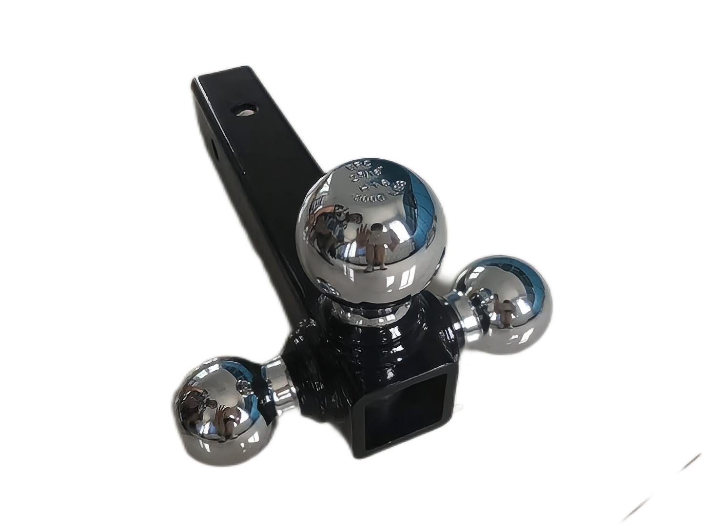 Soporte tubular triple de bola cromada