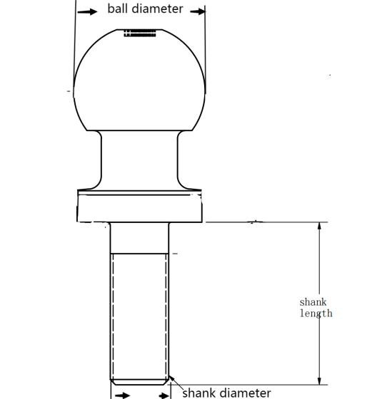 Square Base Hitch Ball Square Base Hitch Ball